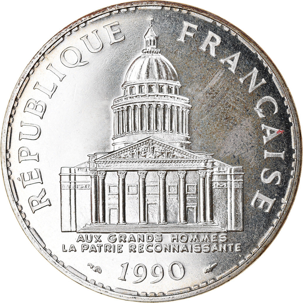 Coin, France, Panthéon, 100 Francs, 1990, Paris, MS(65-70), Silver, KM:951.1