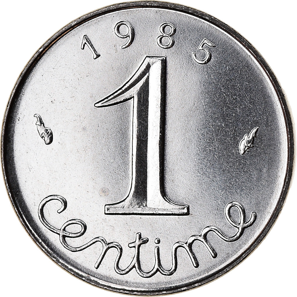 Moneta, Francja, Épi, Centime, 1985, Paris, MS(65-70), Stal nierdzewna, KM:928