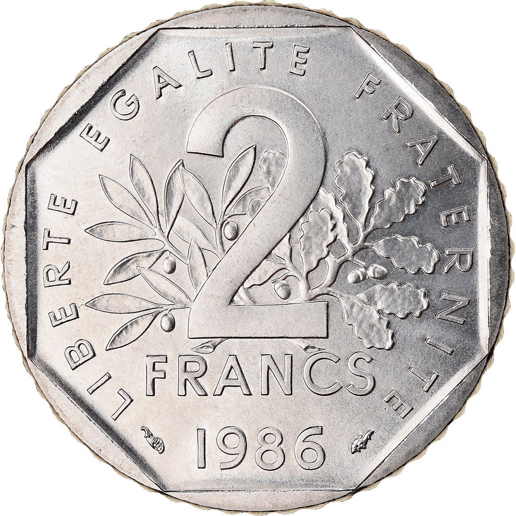 Coin, France, Semeuse, 2 Francs, 1986, Paris, MS(65-70), Nickel, KM:942.1