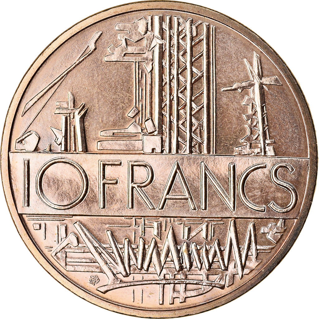 Coin, France, Mathieu, 10 Francs, 1985, Paris, MS(65-70), Nickel-brass, KM:940