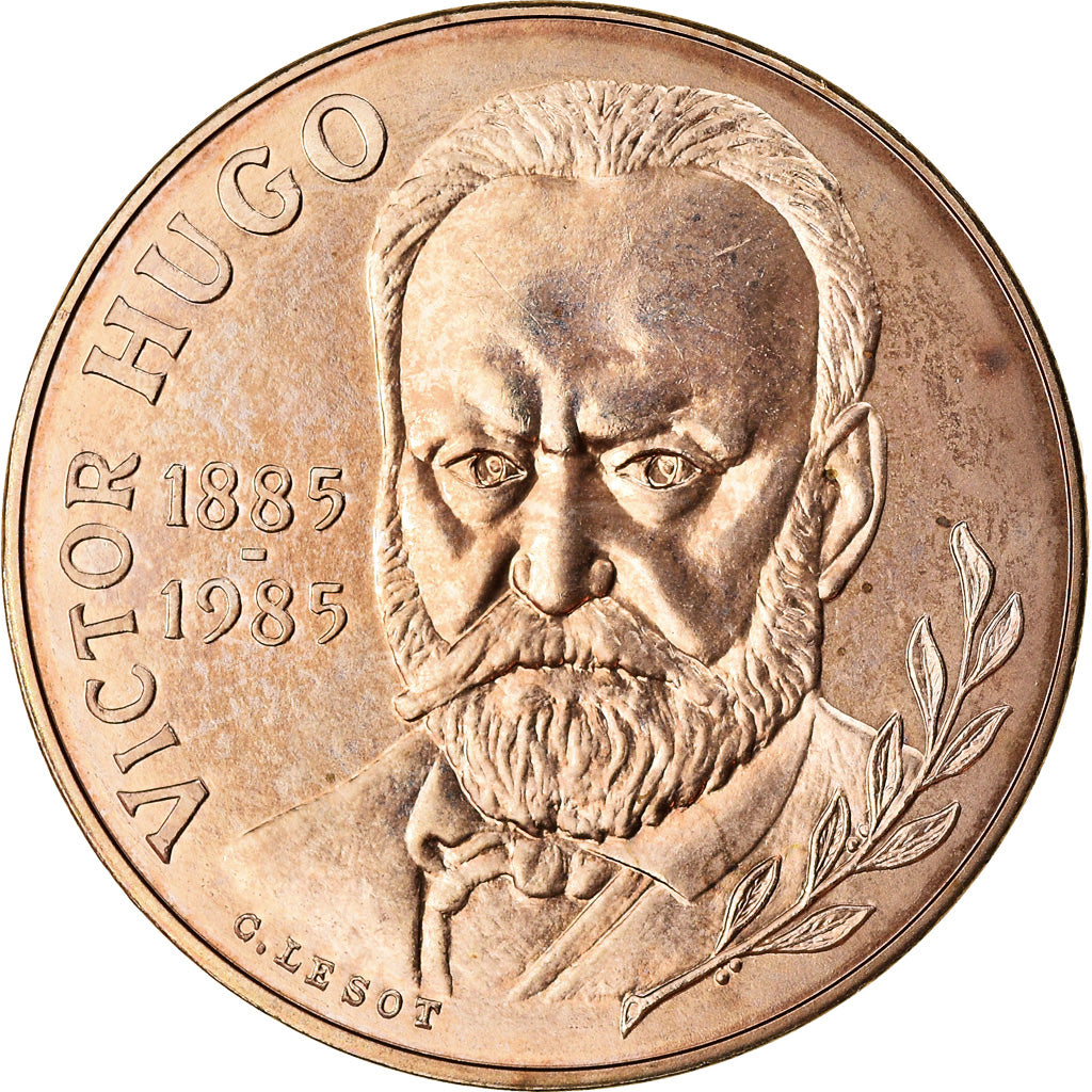 Munten, Frankrijk, Victor Hugo, 10 Francs, 1985, Paris, FDC, Nickel-Bronze