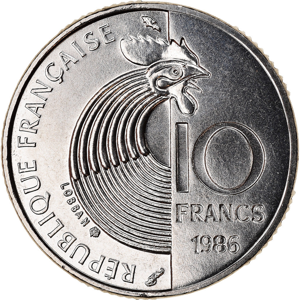 Coin, France, Schumann, 10 Francs, 1986, Paris, MS(65-70), Nickel, KM:958