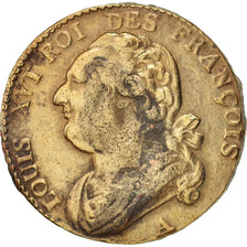 Frankreich, 12 deniers françois, 1792, Paris, Lyre, VF(30-35), Bronze, KM 600.1
