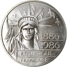 Coin, France, Statue de la Liberté, 100 Francs, 1986, MS(65-70), Silver