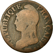 Munten, Frankrijk, Dupré, 5 Centimes, 1796, Paris, FR, Bronze, KM:640.1