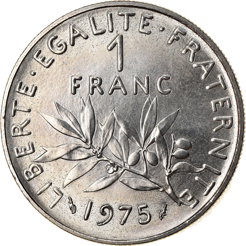 Munten, Frankrijk, Semeuse, Franc, 1975, Paris, FDC, Nickel, KM:925.1