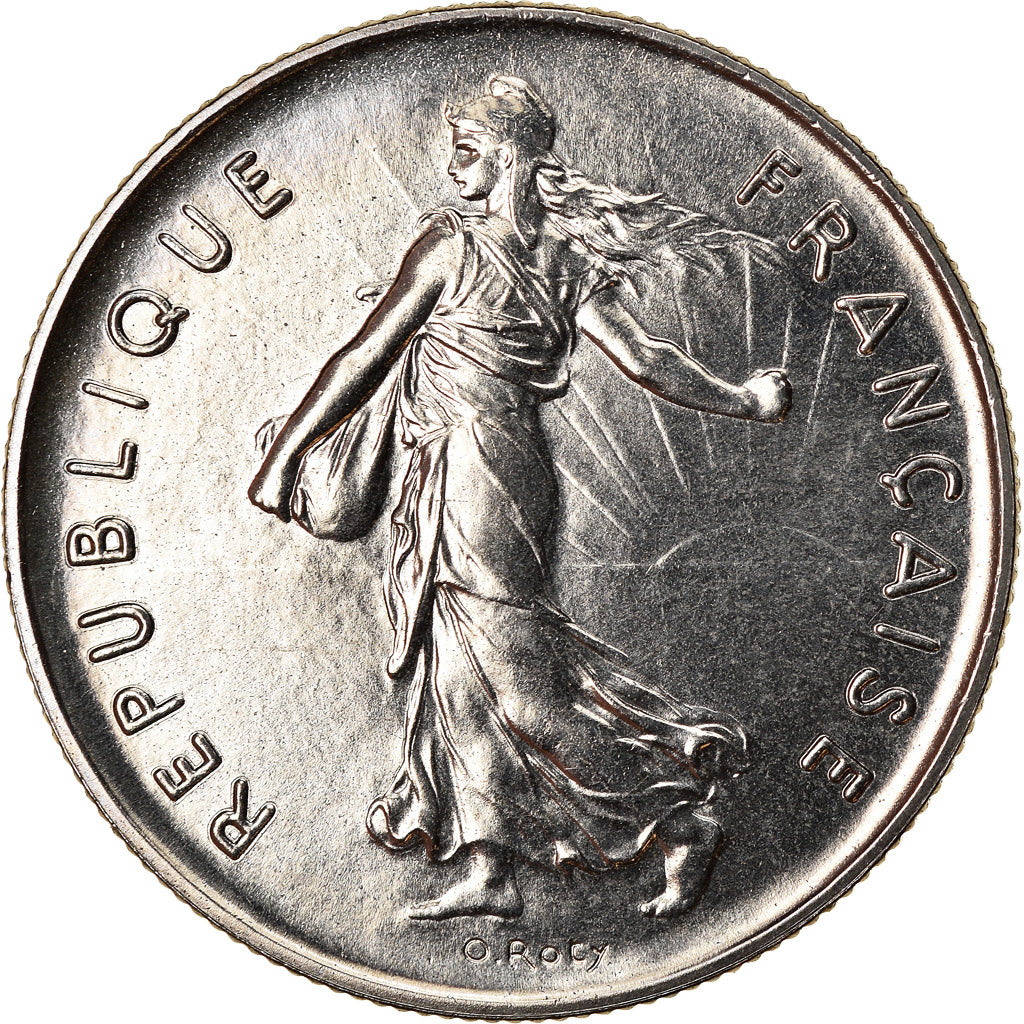 Coin, France, Semeuse, 5 Francs, 1975, Paris, MS(65-70), Nickel Clad
