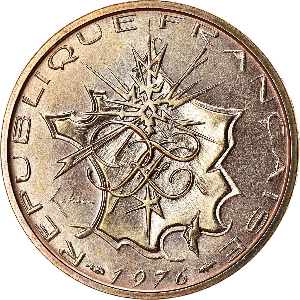 Coin, France, Mathieu, 10 Francs, 1976, Paris, MS(65-70), Nickel-brass, KM:940