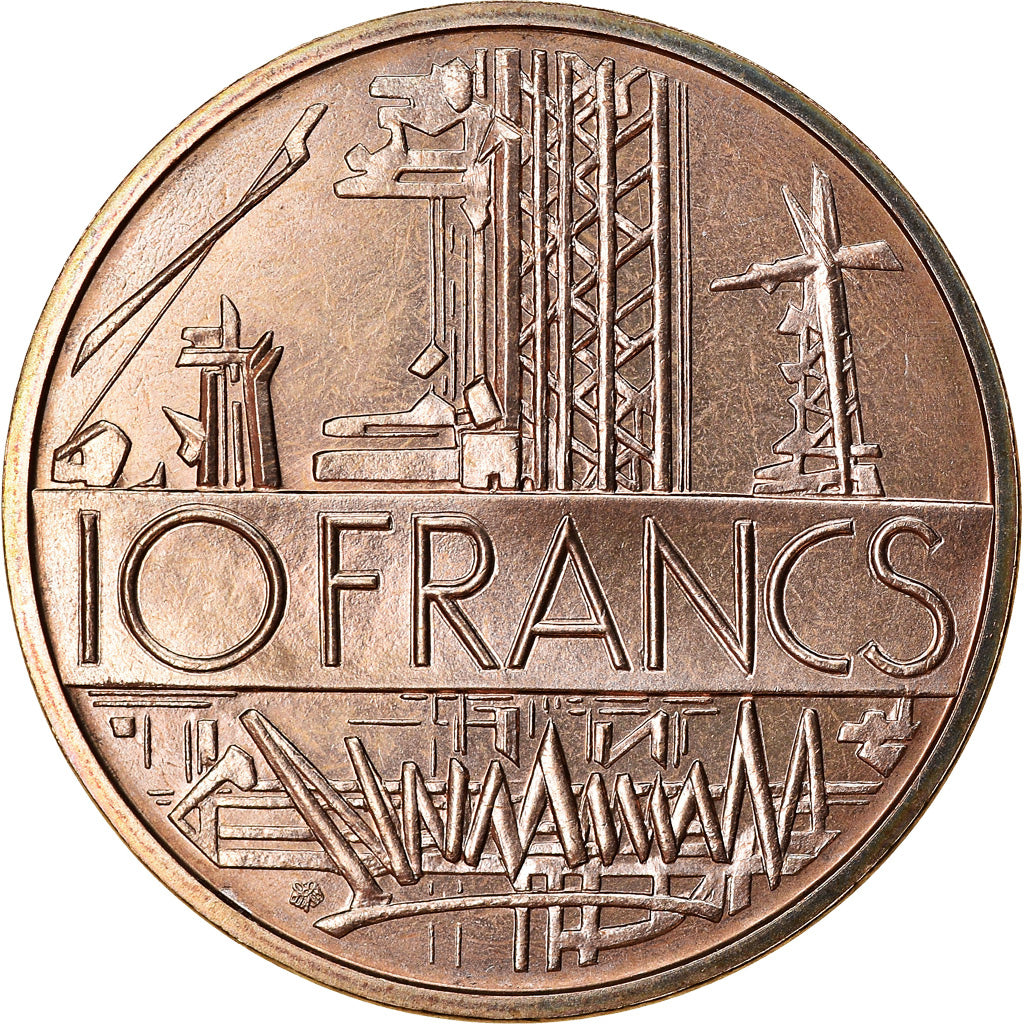 Coin, France, Mathieu, 10 Francs, 1976, Paris, MS(65-70), Nickel-brass, KM:940