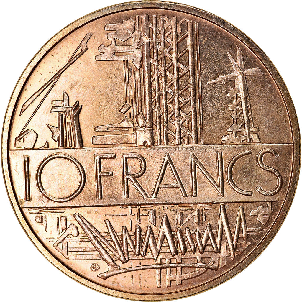 Coin, France, Mathieu, 10 Francs, 1974, Paris, MS(65-70), Nickel-brass, KM:940