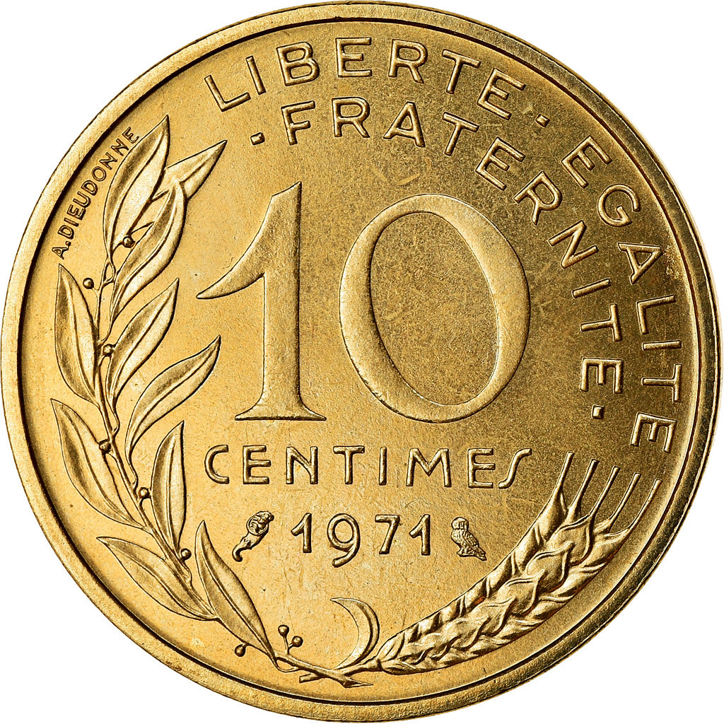 Münze, Frankreich, Marianne, 10 Centimes, 1971, Paris, STGL, Aluminum-Bronze