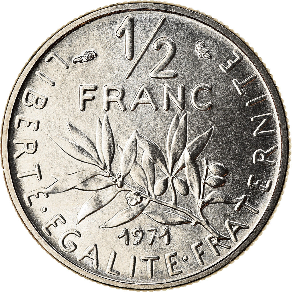 Monnaie, France, Semeuse, 1/2 Franc, 1971, Paris, FDC, Nickel, Gadoury:429