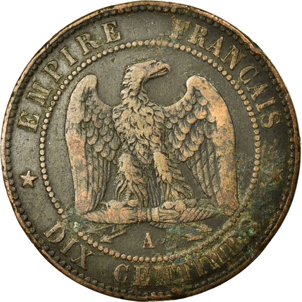 Munten, Frankrijk, Napoleon III, Napoléon III, 10 Centimes, 1854, Paris, FR+