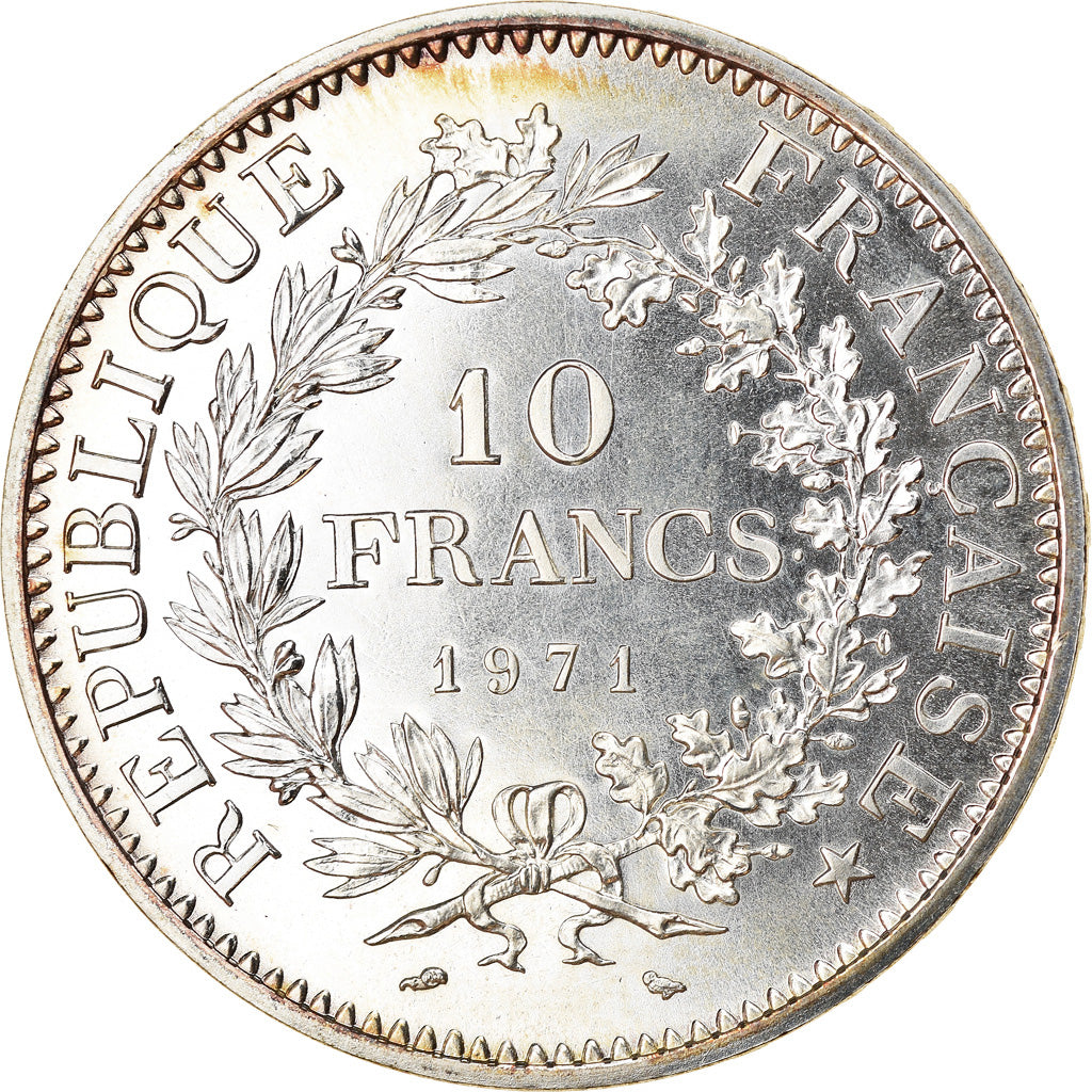 Coin, France, Hercule, 10 Francs, 1971, Paris, MS(65-70), Silver, KM:932