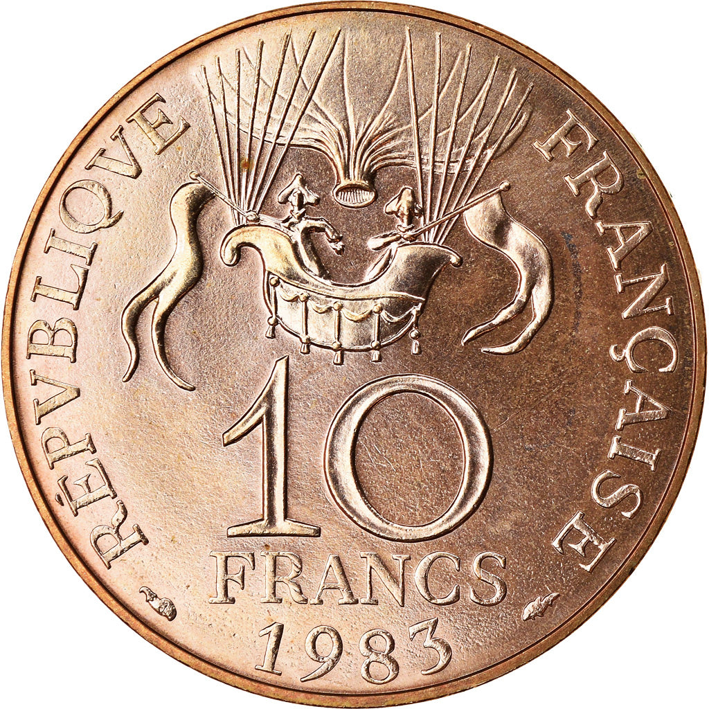 Monnaie, France, La conquête, 10 Francs, 1983, Paris, Tranche A, FDC
