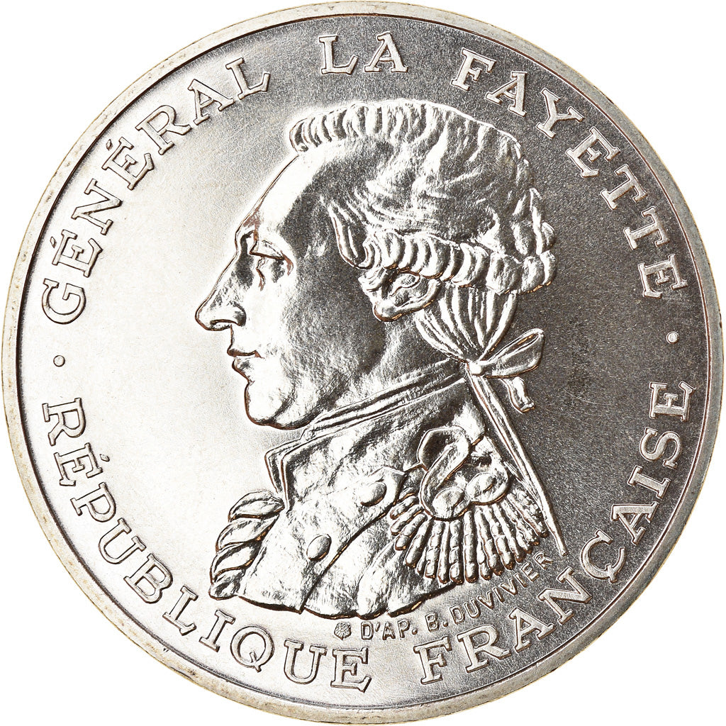 Coin, France, Lafayette, 100 Francs, 1987, MS(65-70), Silver, KM:962