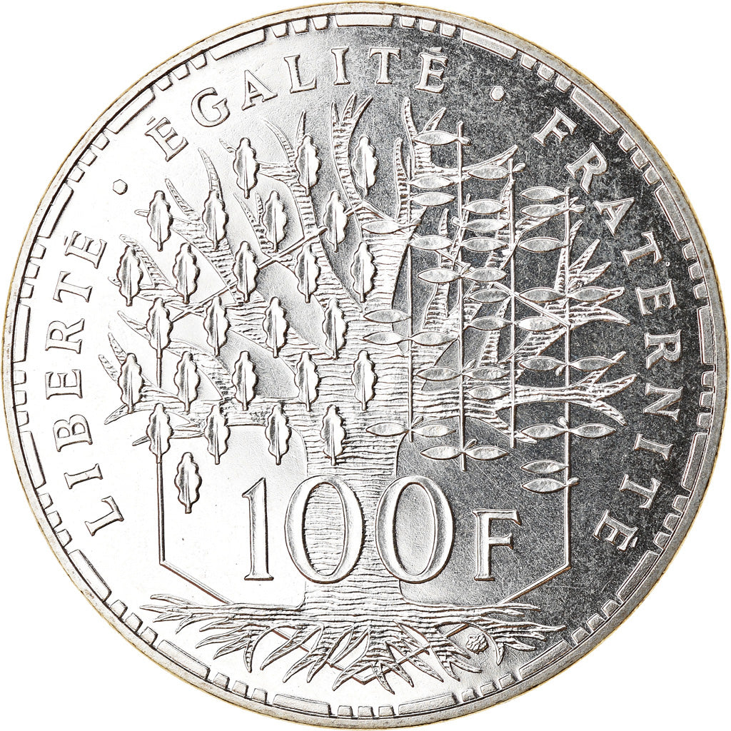 Coin, France, Panthéon, 100 Francs, 1987, Paris, MS(65-70), Silver, KM:951.1