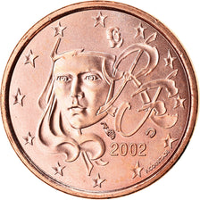 Francja, Euro Cent, 2002, Paris, BU, MS(65-70), Miedź platerowana stalą