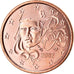 Francja, Euro Cent, 2002, Paris, BU, MS(65-70), Miedź platerowana stalą