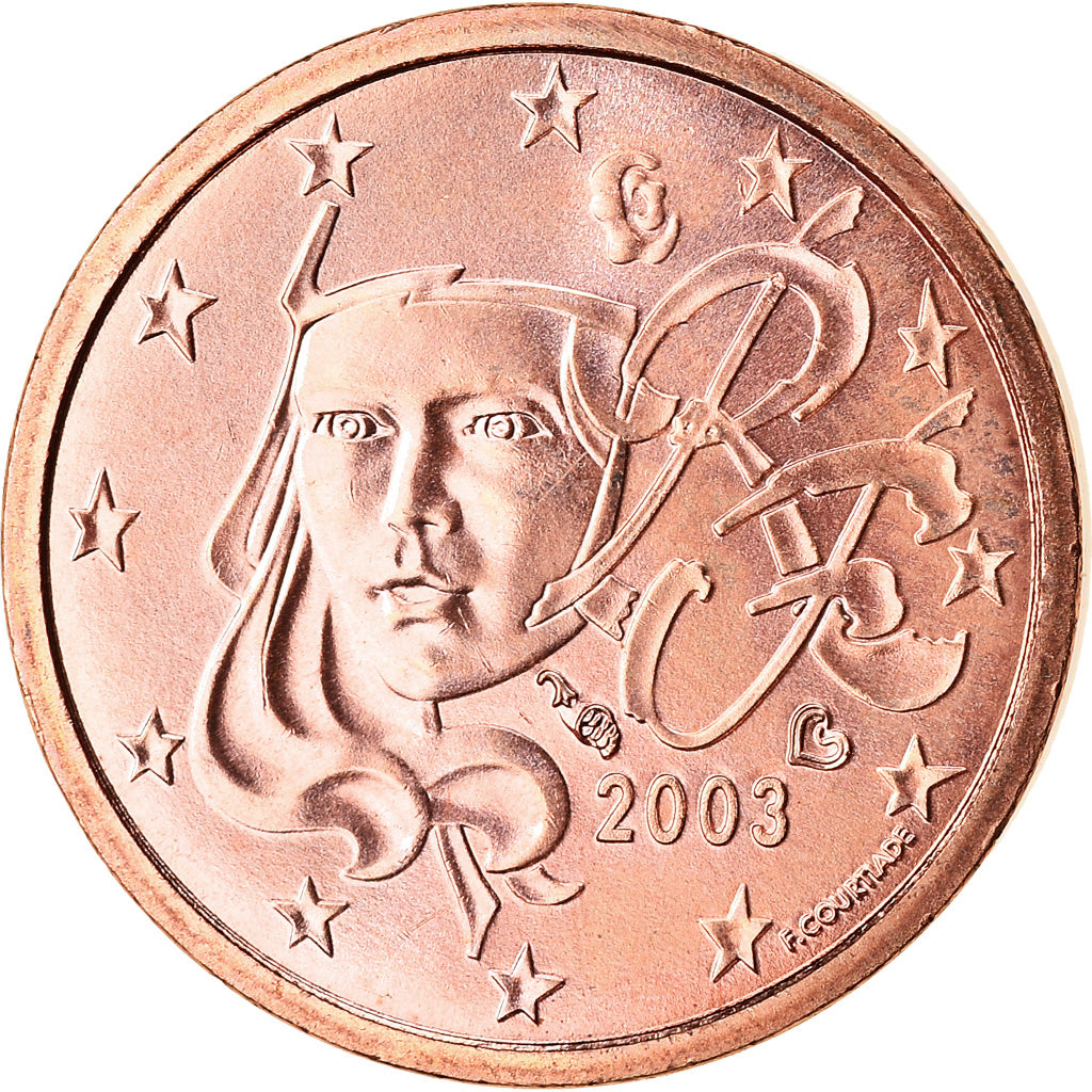 Frankrijk, Euro Cent, 2003, BU, FDC, Copper Plated Steel, Gadoury:1, KM:1282