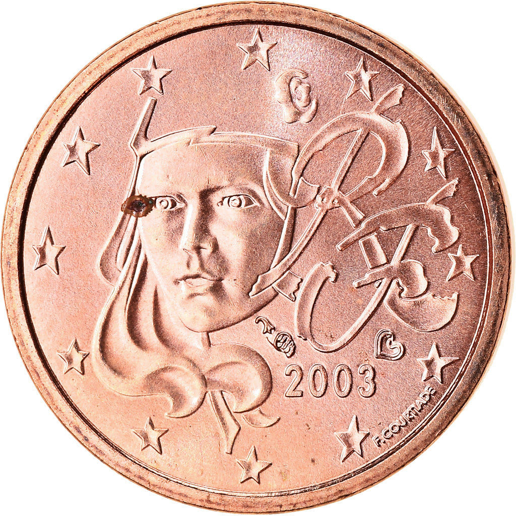 Frankrijk, Euro Cent, 2003, BU, UNC-, Copper Plated Steel, Gadoury:1, KM:1282