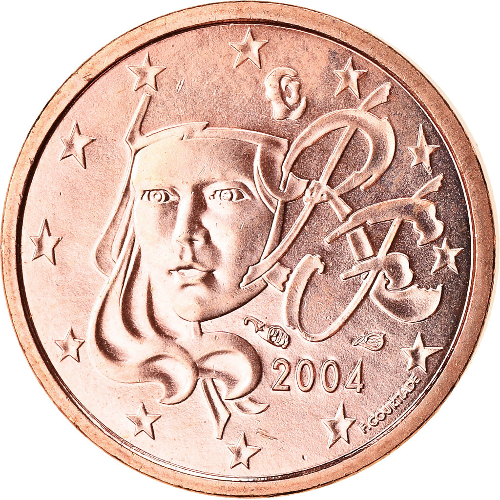 Frankrijk, Euro Cent, 2004, BU, FDC, Copper Plated Steel, Gadoury:1, KM:1282