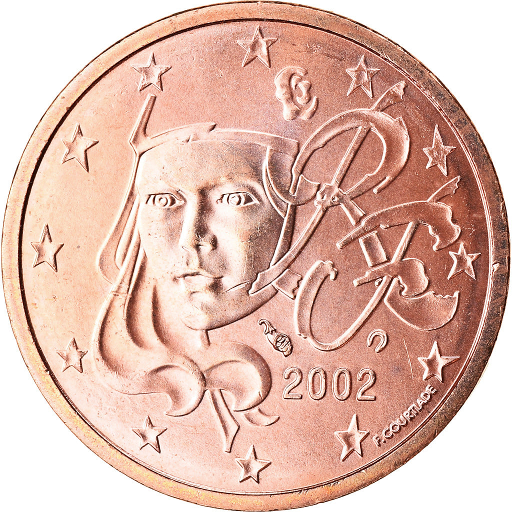 Francia, 2 Euro Cent, 2002, BU, FDC, Acciaio placcato rame, Gadoury:2, KM:1283