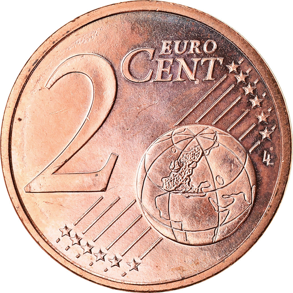 France, 2 Euro Cent, 2002, BU, MS(65-70), Copper Plated Steel, Gadoury:2