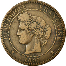 Münze, Frankreich, Cérès, 10 Centimes, 1897, Paris, SS, Bronze, KM:815.1