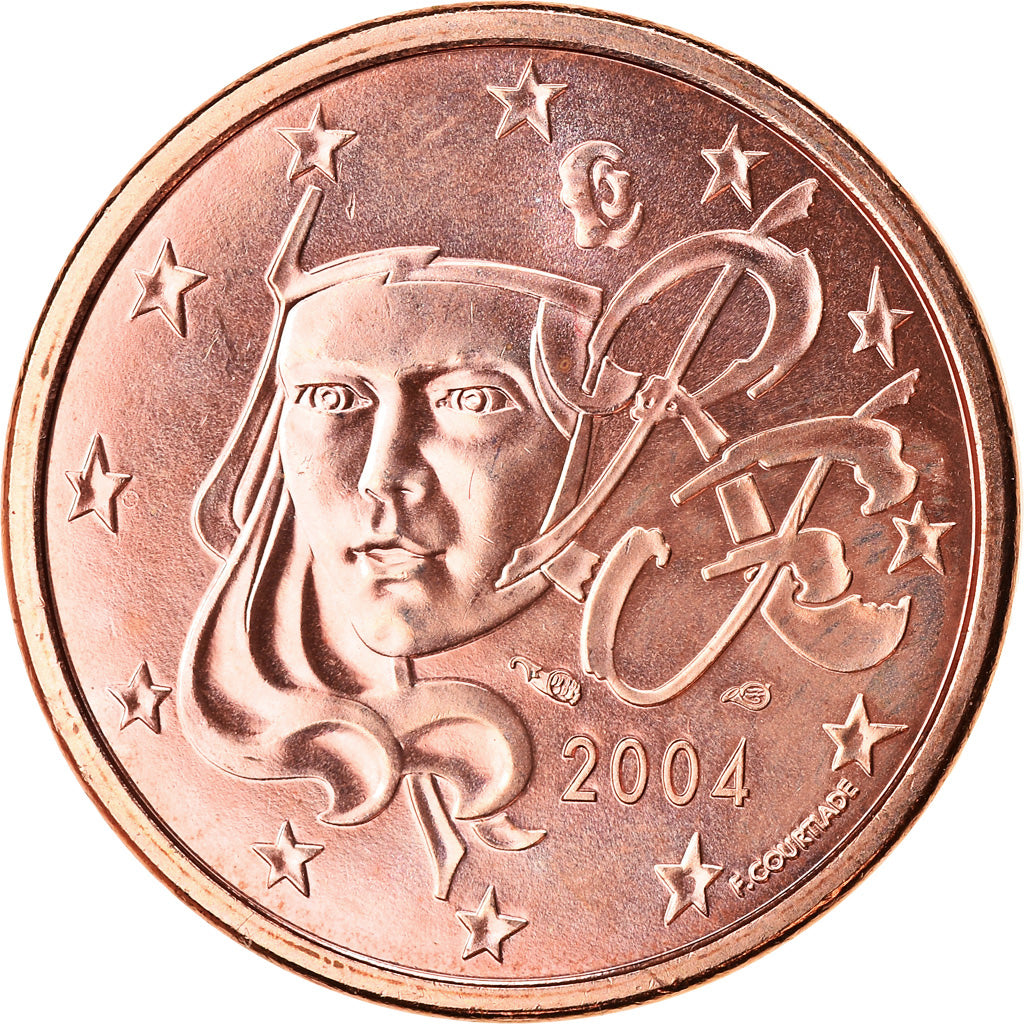 Frankrijk, 5 Euro Cent, 2004, BU, FDC, Copper Plated Steel, Gadoury:3, KM:1284