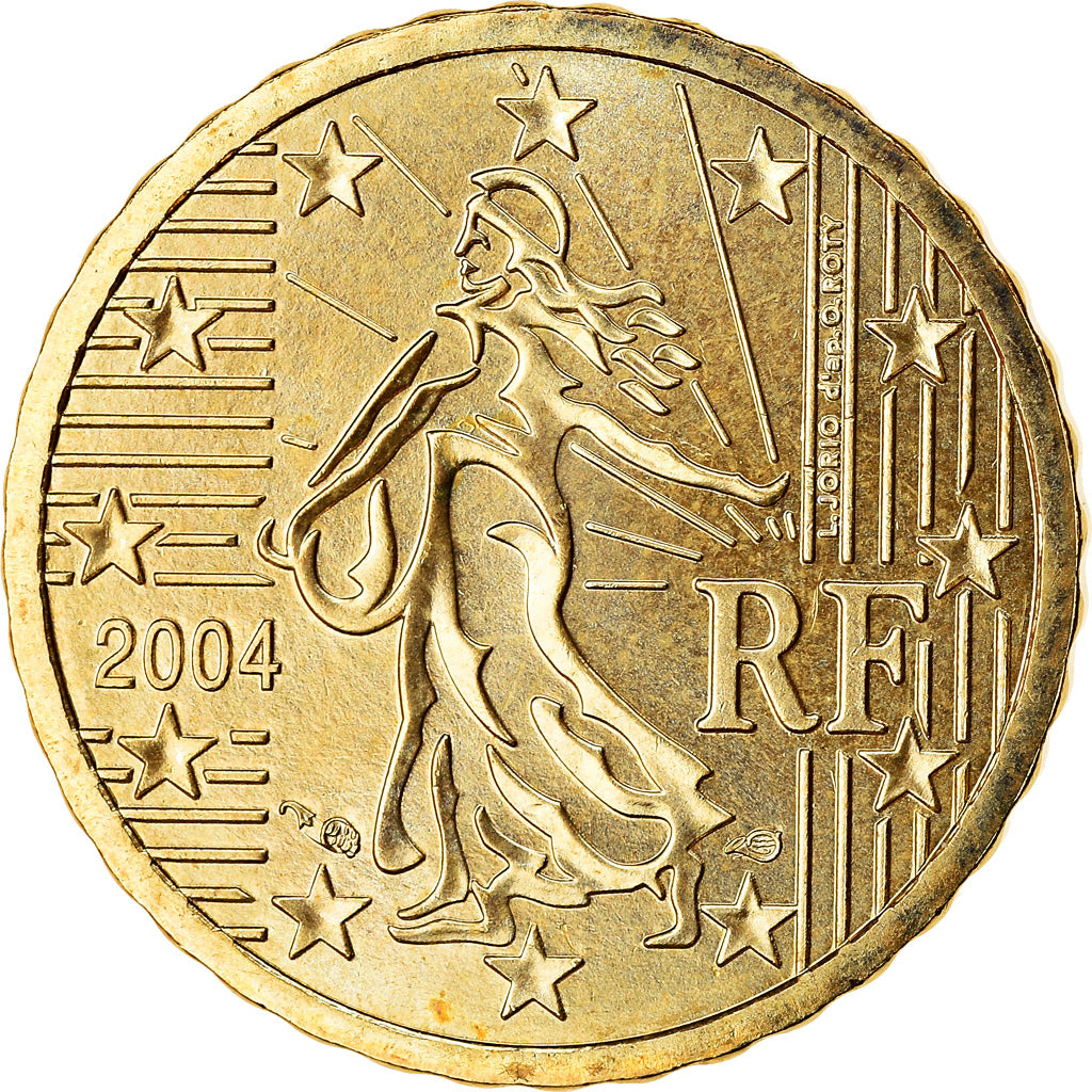 France, 10 Euro Cent, 2004, BU, FDC, Laiton, Gadoury:4a, KM:1285