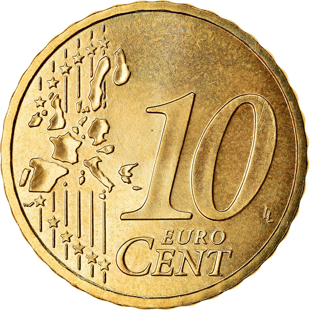 France, 10 Euro Cent, 2004, BU, FDC, Laiton, Gadoury:4a, KM:1285