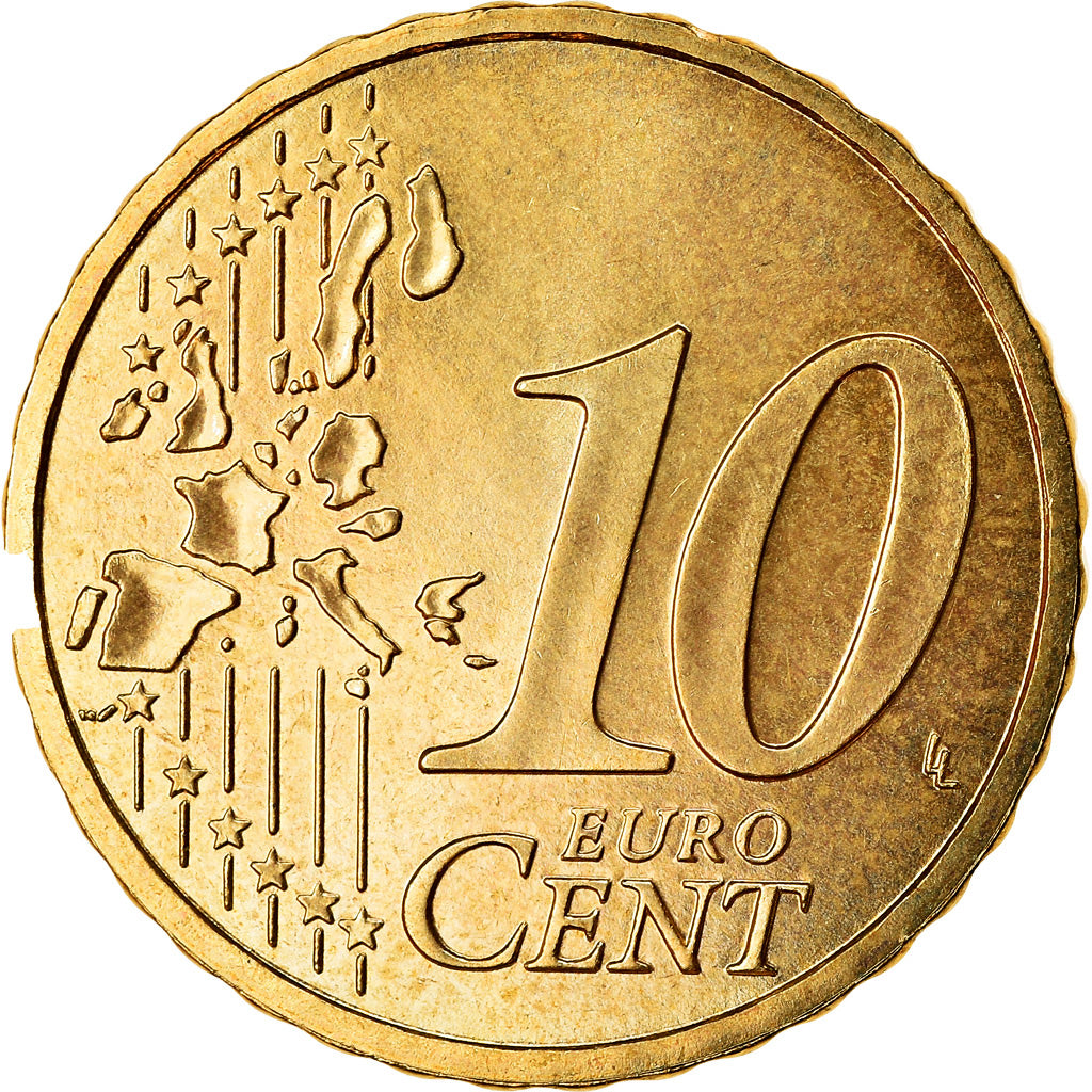 France, 10 Euro Cent, 2004, BU, FDC, Laiton, Gadoury:4a, KM:1285