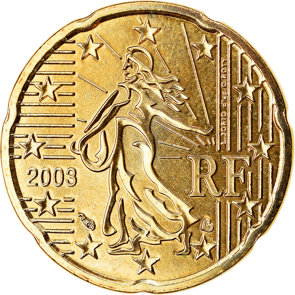 France, 20 Euro Cent, 2003, FDC, Laiton, Gadoury:5., KM:1286