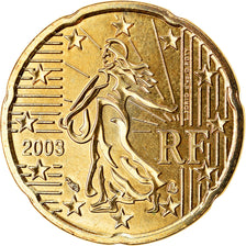 France, 20 Euro Cent, 2003, FDC, Laiton, Gadoury:5., KM:1286