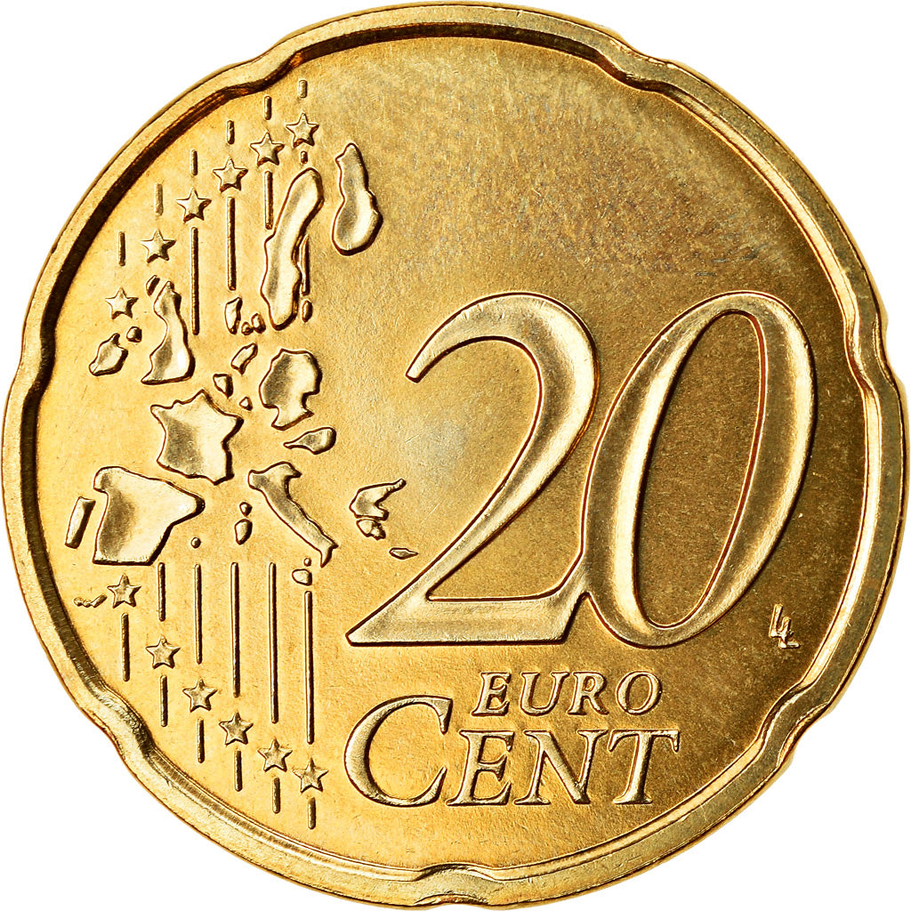 France, 20 Euro Cent, 2004, BU, FDC, Laiton, Gadoury:5., KM:1286