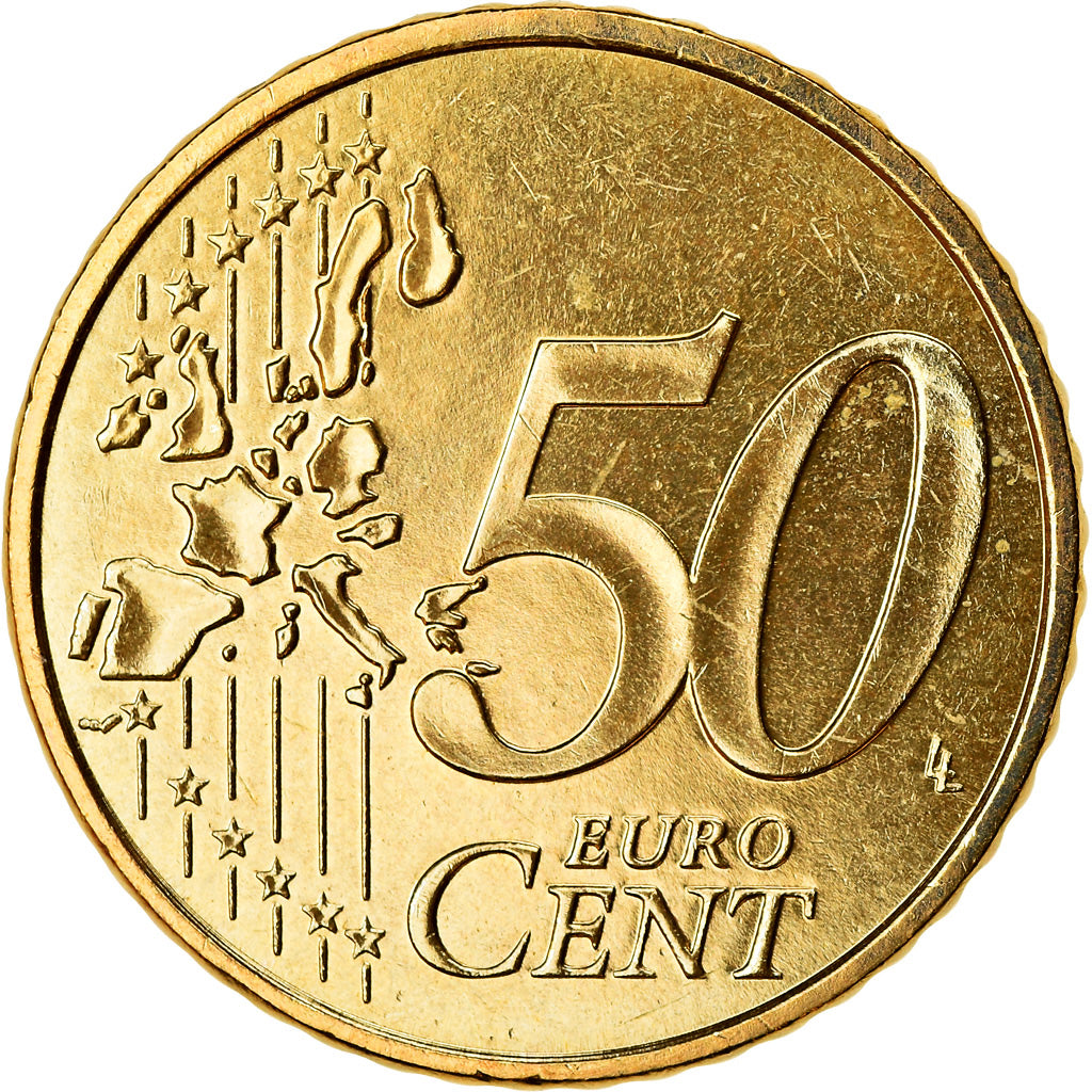 Francia, 50 Euro Cent, 2002, BU, FDC, Latón, Gadoury:6., KM:1287
