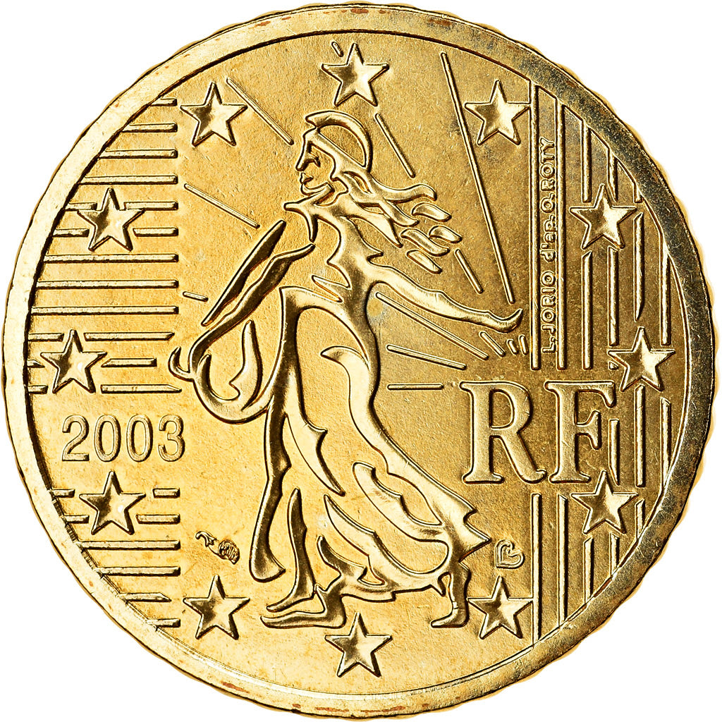 France, 50 Euro Cent, 2003, BU, MS(65-70), Brass, Gadoury:6., KM:1287