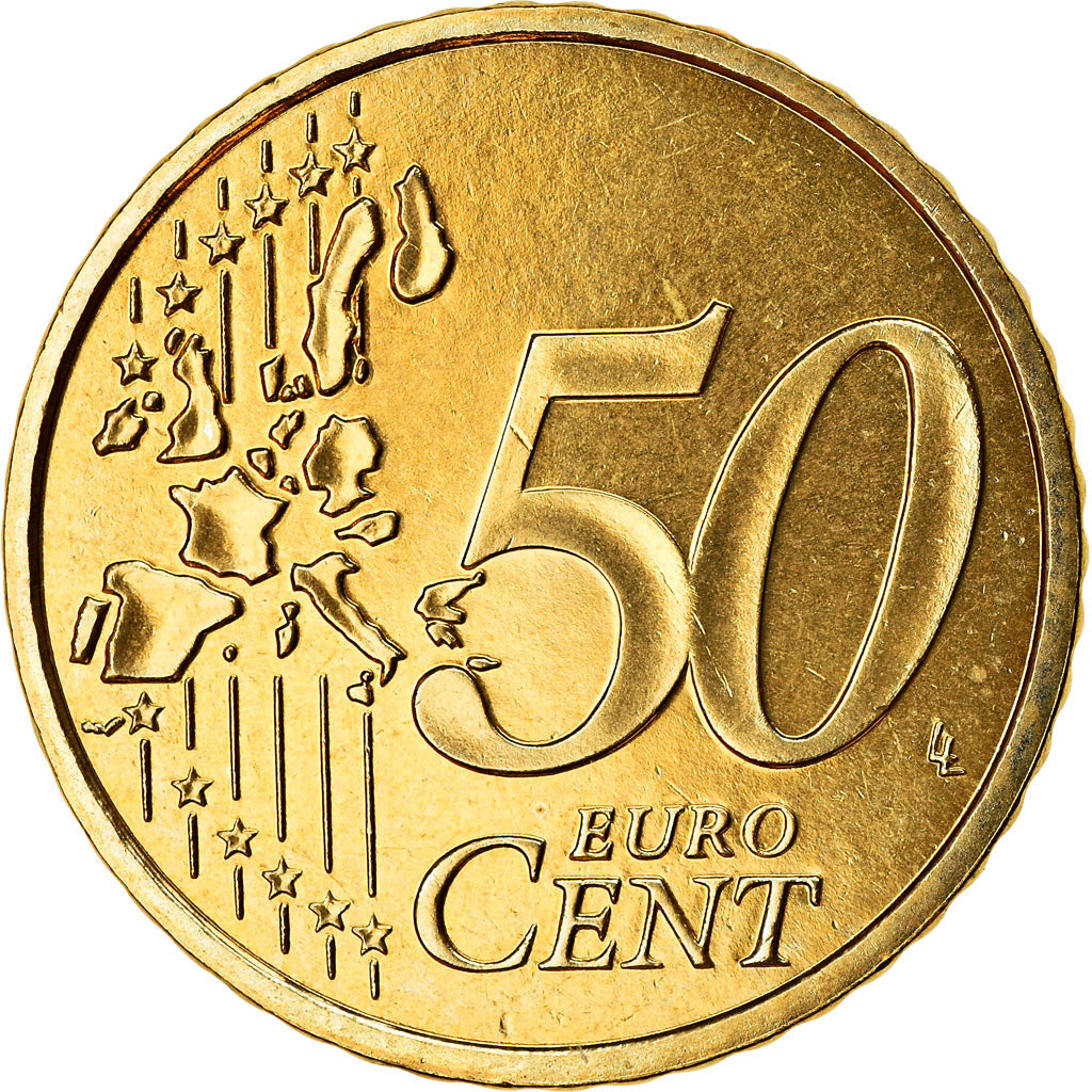 France, 50 Euro Cent, 2004, BU, MS(65-70), Brass, Gadoury:6., KM:1287