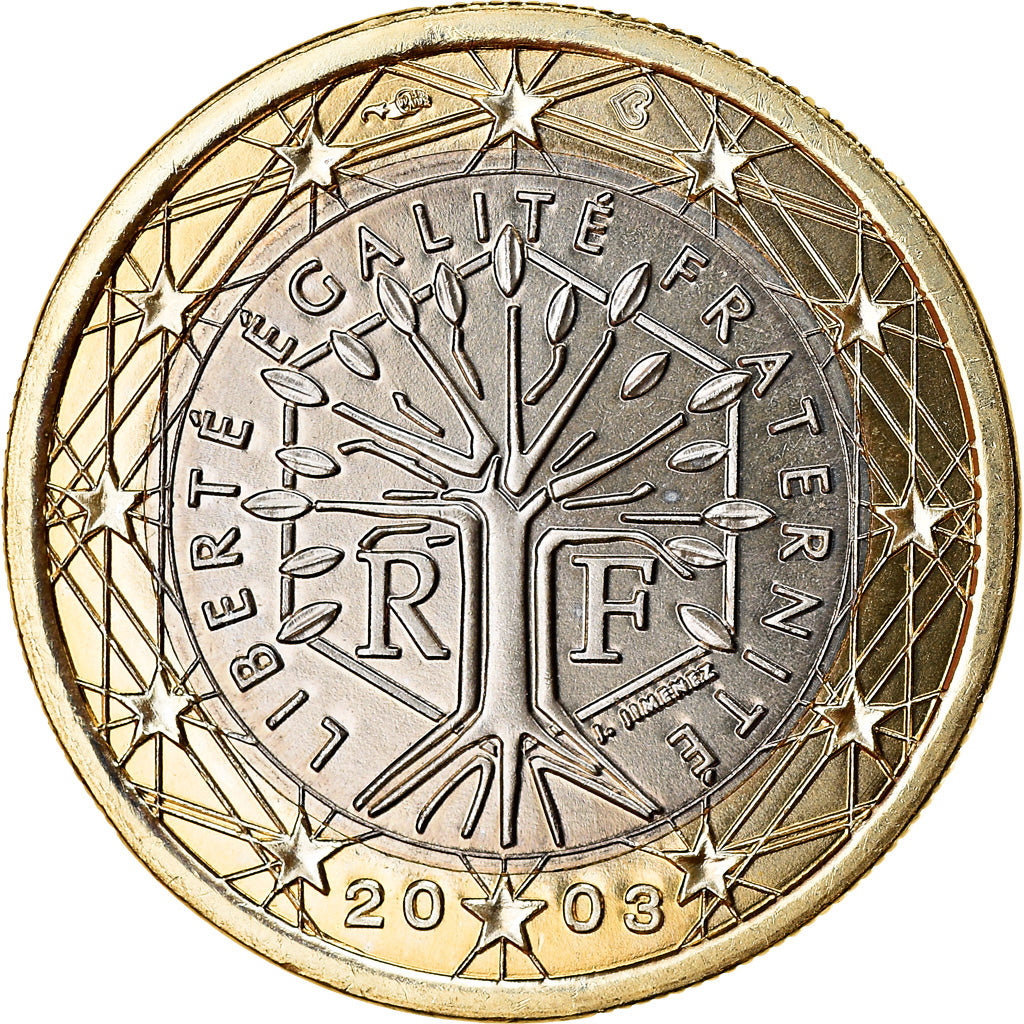 France, Euro, 2003, BU, MS(65-70), Bi-Metallic, Gadoury:7, KM:1288