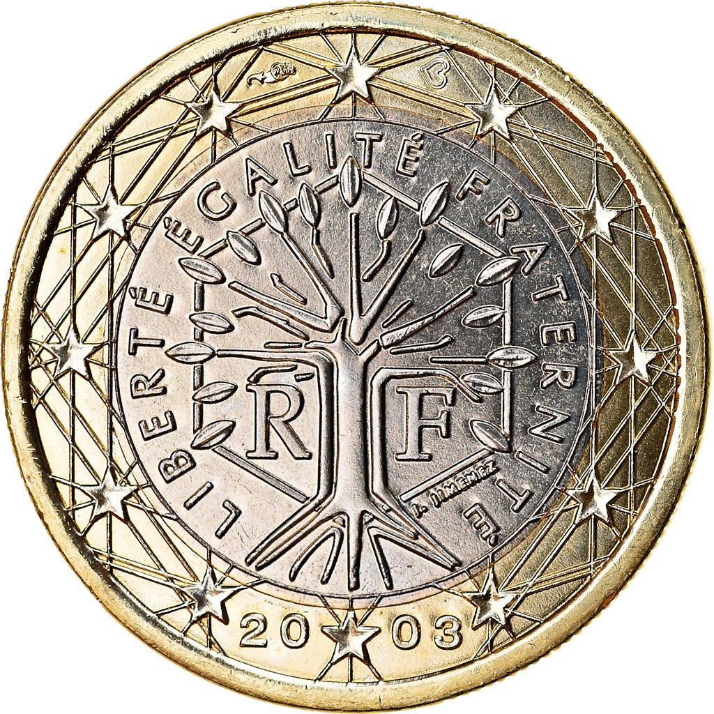 France, Euro, 2003, BU, MS(65-70), Bi-Metallic, Gadoury:7, KM:1288