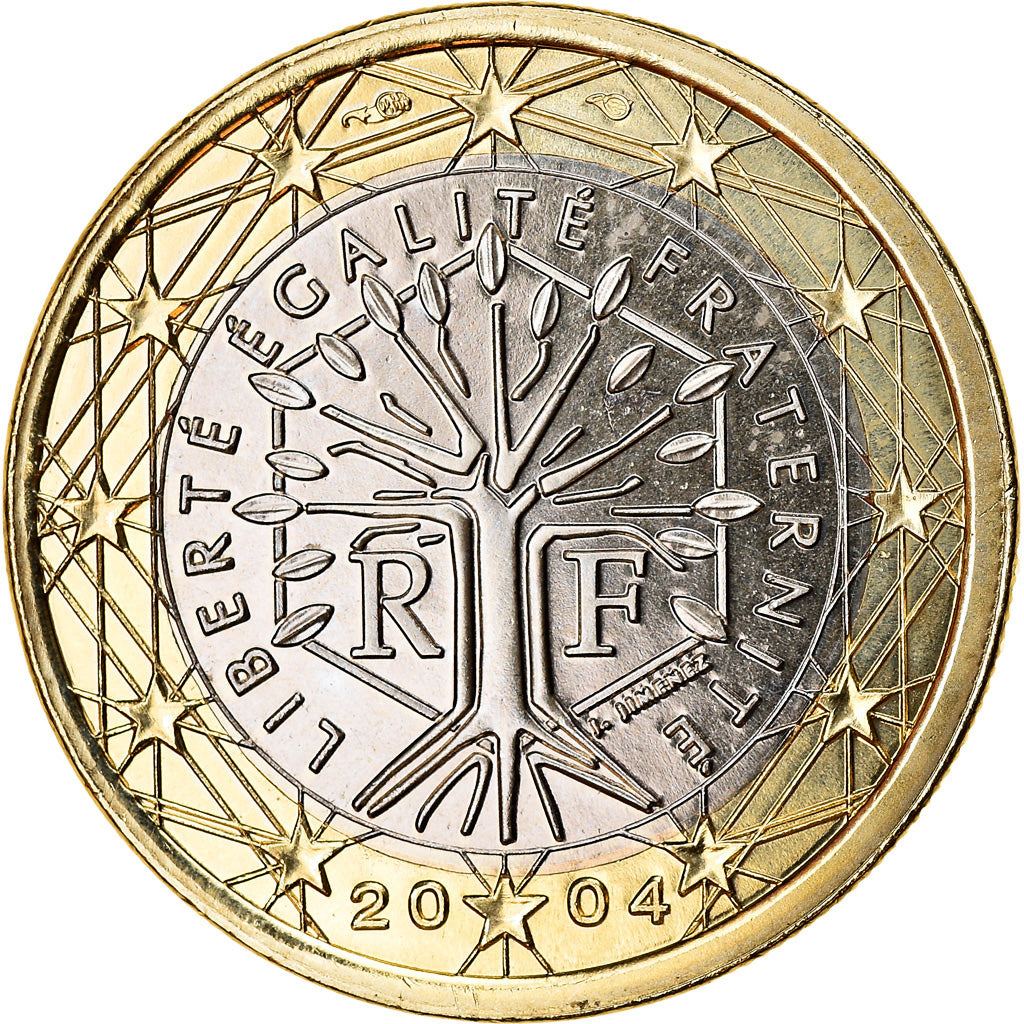 France, Euro, 2004, BU, MS(65-70), Bi-Metallic, Gadoury:7, KM:1288