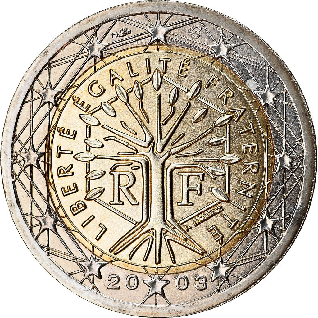 France, 2 Euro, 2003, BU, MS(65-70), Bi-Metallic, Gadoury:8., KM:1289