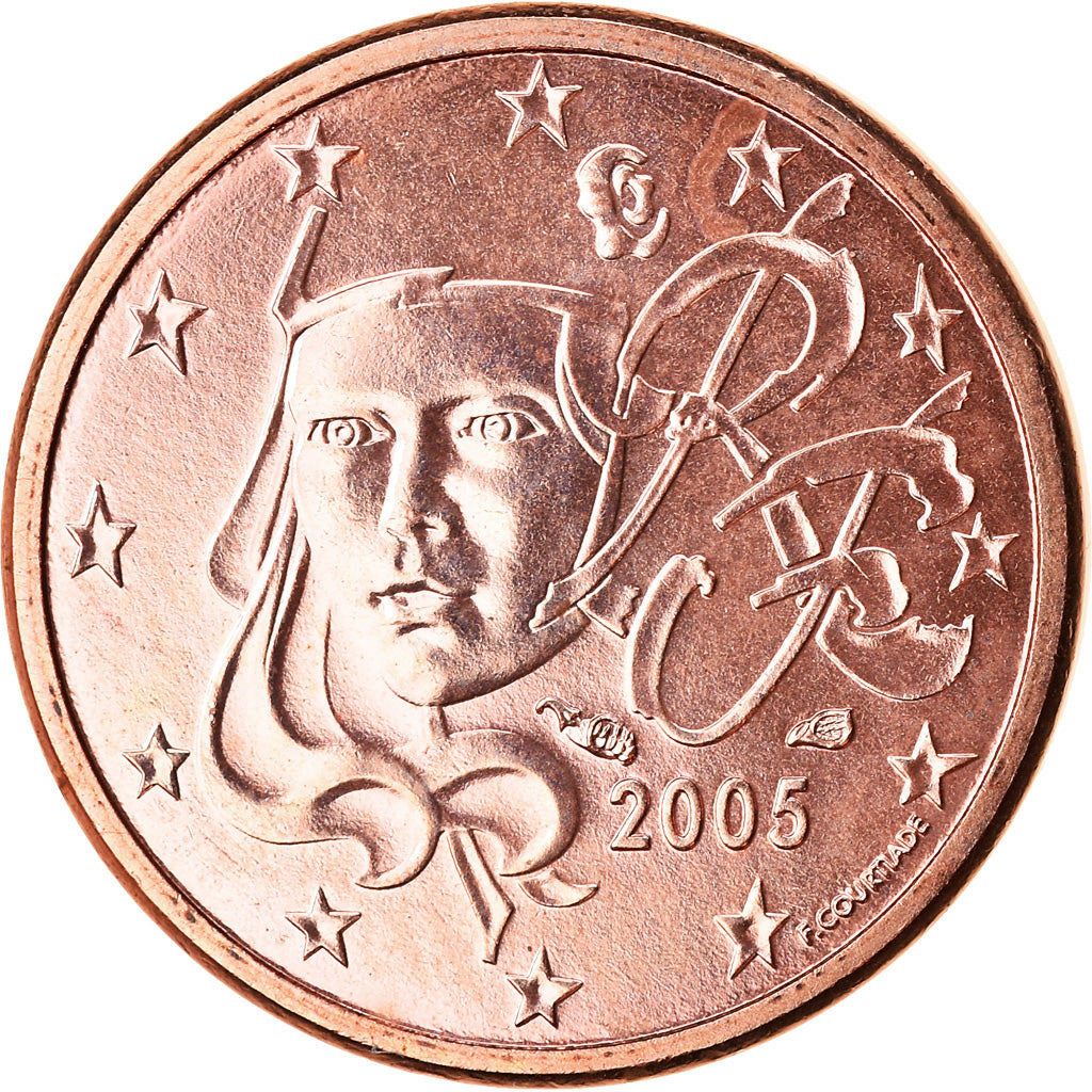 France, Euro Cent, 2005, BU, FDC, Copper Plated Steel, Gadoury:1, KM:1282