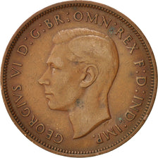 Great Britain, George VI, Penny, 1937, EF(40-45), Bronze, KM:845