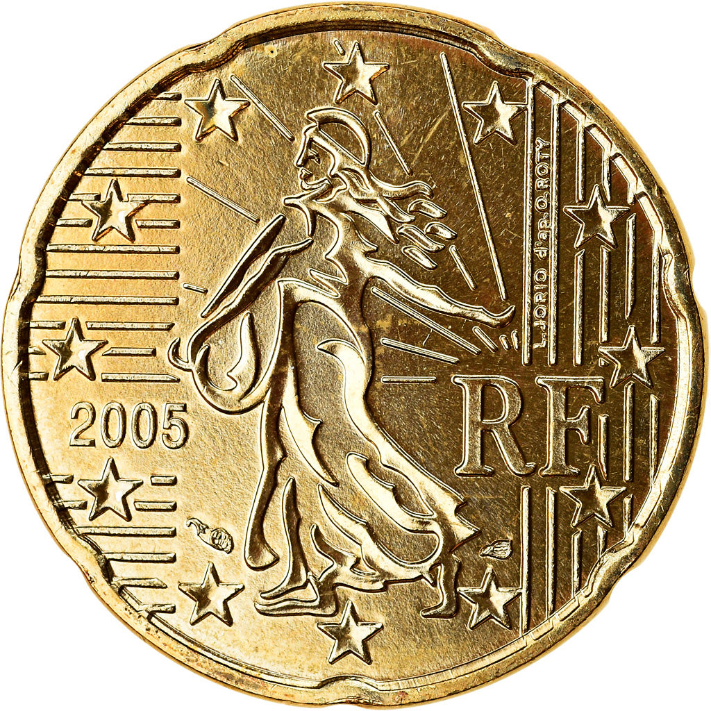 France, 20 Euro Cent, 2005, BU, FDC, Laiton, Gadoury:5., KM:1286