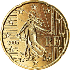 Frankreich, 20 Euro Cent, 2005, BU, STGL, Messing, Gadoury:5., KM:1286