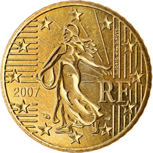 França, 50 Euro Cent, 2007, BU, MS(65-70), Latão, Gadoury:6a., KM:1412