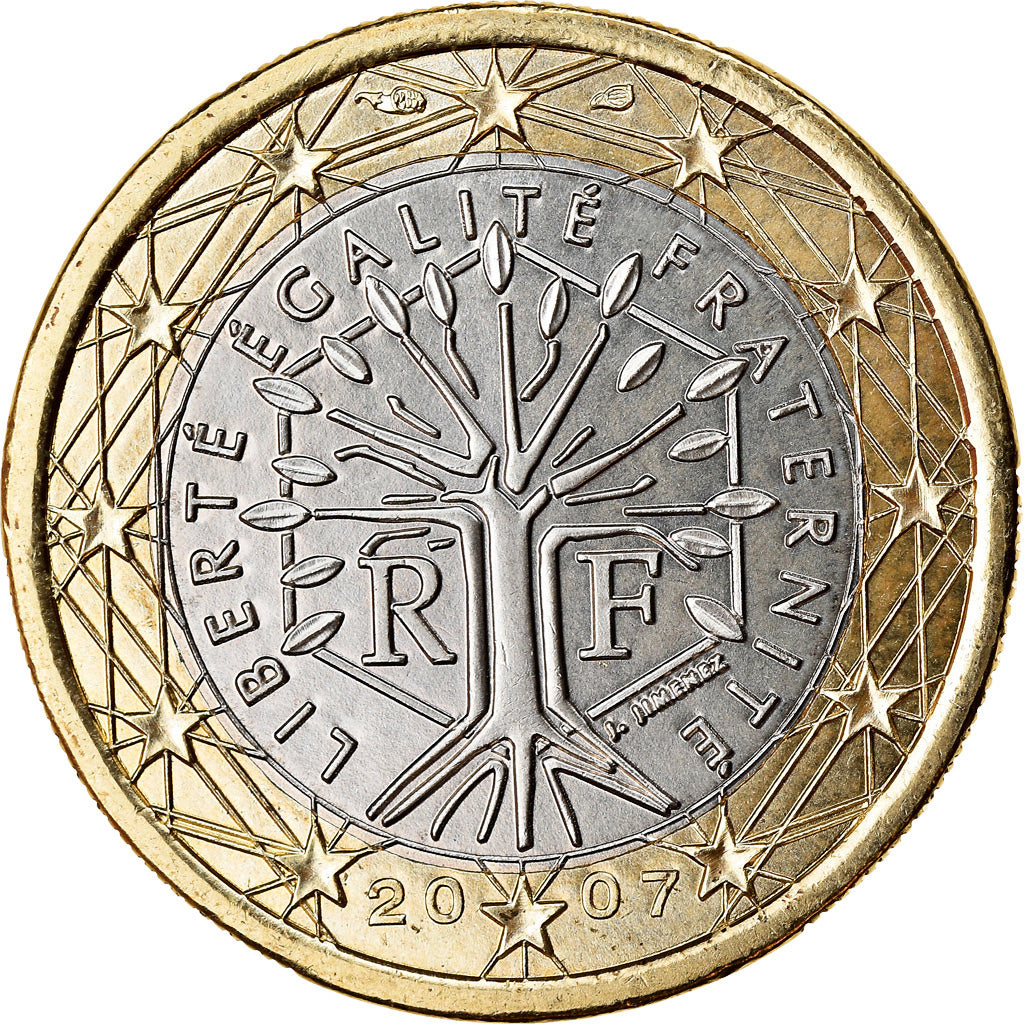 France, Euro, 2007, BU, MS(65-70), Bi-Metallic, Gadoury:7a., KM:1413