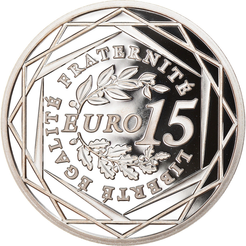 France, 15 Euro, 2010, BE, MS(65-70), Silver, KM:1535